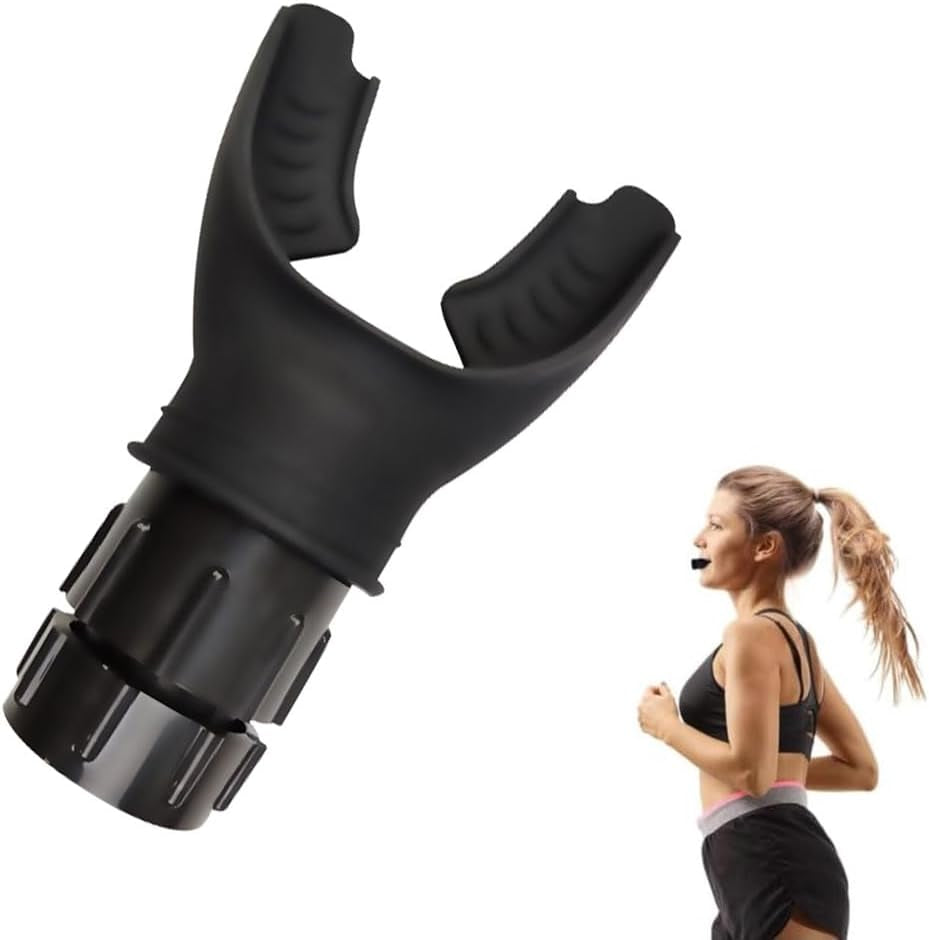 Atemtrainer Lungentrainer, Atemtrainingsgerät Für Die Lungenkapazität, Atemübungen Trainer Mit Einstellbaren Widerständen Zur Steigerung Der Atemausdauer, Lungentrainer Sport, Schwarz