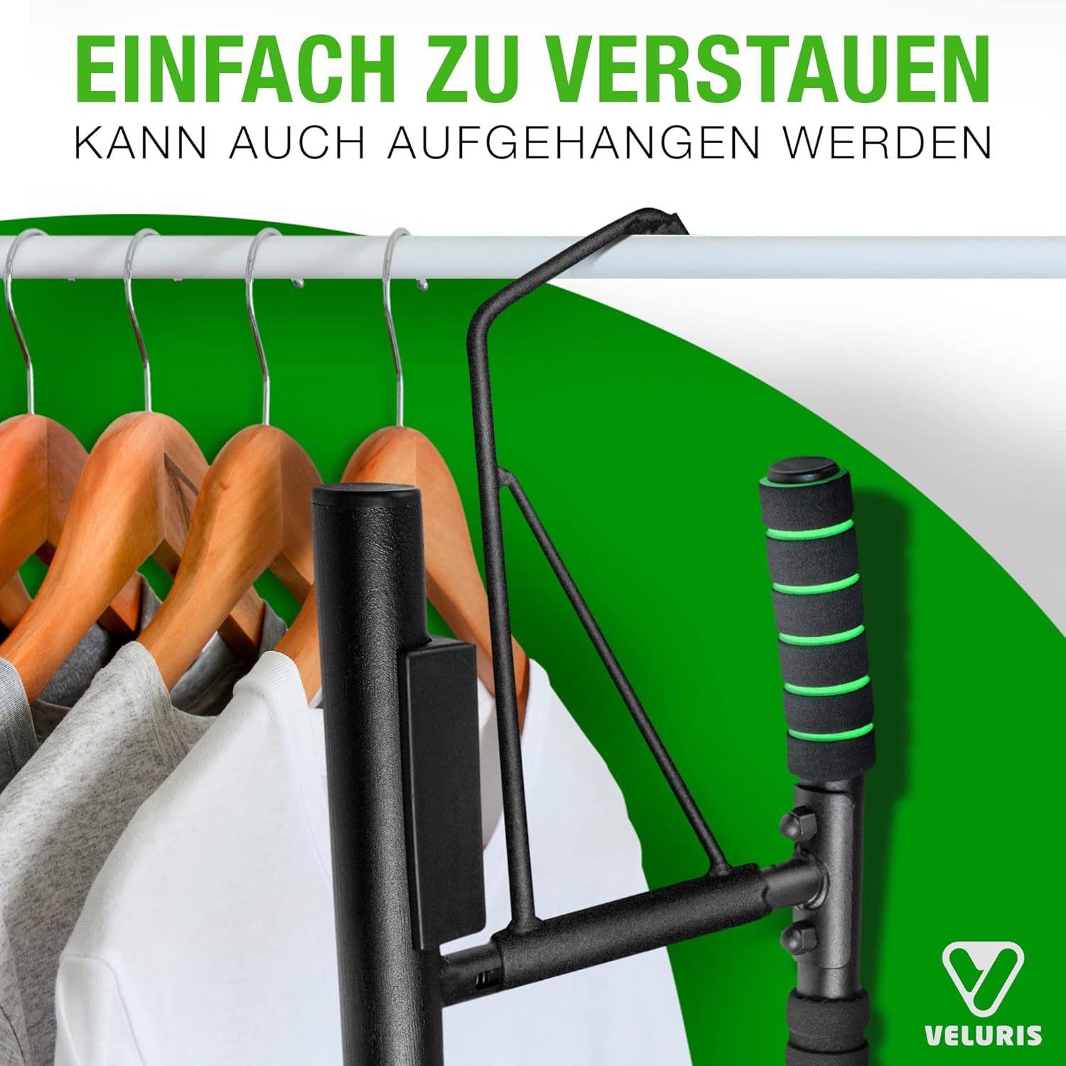 Klimmzugstange Türrahmen - Stark Belastbare Pull up Bar [Bis 200 KG]- Türreck Ohne Aufbau - 20 Cm Höher Im Rahmen - Auch Für Dips&Push Ups (Abgerundet)